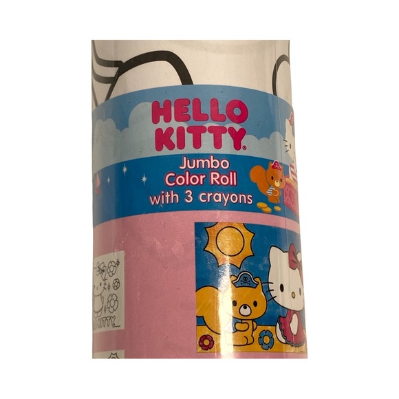 Hello Kitty Jumbo Color Roll With 3 Crayons # SIL-34206 By Sanrio New 2014 - Picture 4 of 15